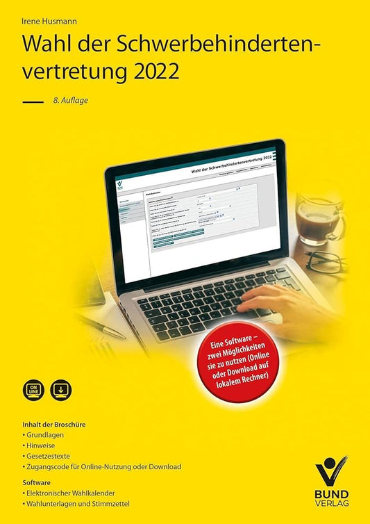 Wahl der Schwerbehindertenvertretung 2022: Handlungsanleitung – Wahlkalender – Code für Download / online- Wahlunterlagen cover image