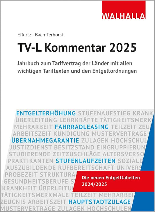 TV-L Kommentar 2025: Jahrbuch zum Tarifvertrag der Länder mit allen wichtigen Tariftexten und den Entgeltordnungen cover image