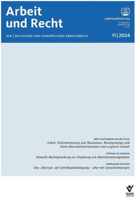 AuR • Arbeit und Recht