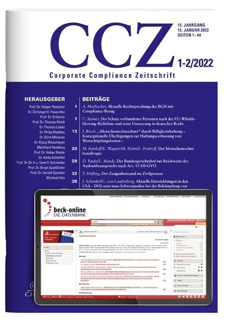 CCZ • Corporate Compliance Zeitschrift