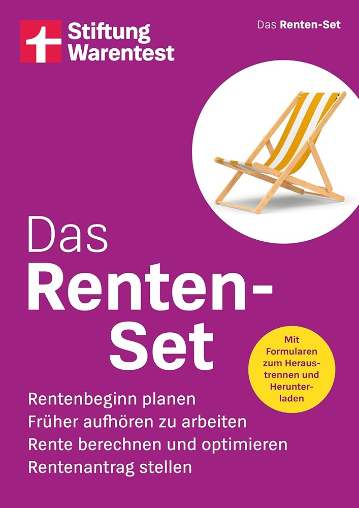 Das Renten-Set - Finanztest Rentenberatung: Rentenbeginn planen, Früher aufhören zu arbeiten, Rente berechnen und optimieren, Rentenantrag stellen | Mit Formularen zum Heraustrennen und Herunterladen cover image