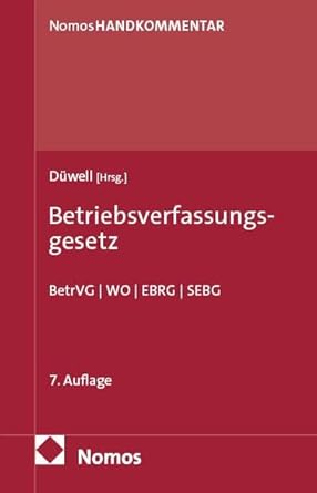 Betriebsverfassungsgesetz: BetrVG | WO | EBRG | SEBG cover image