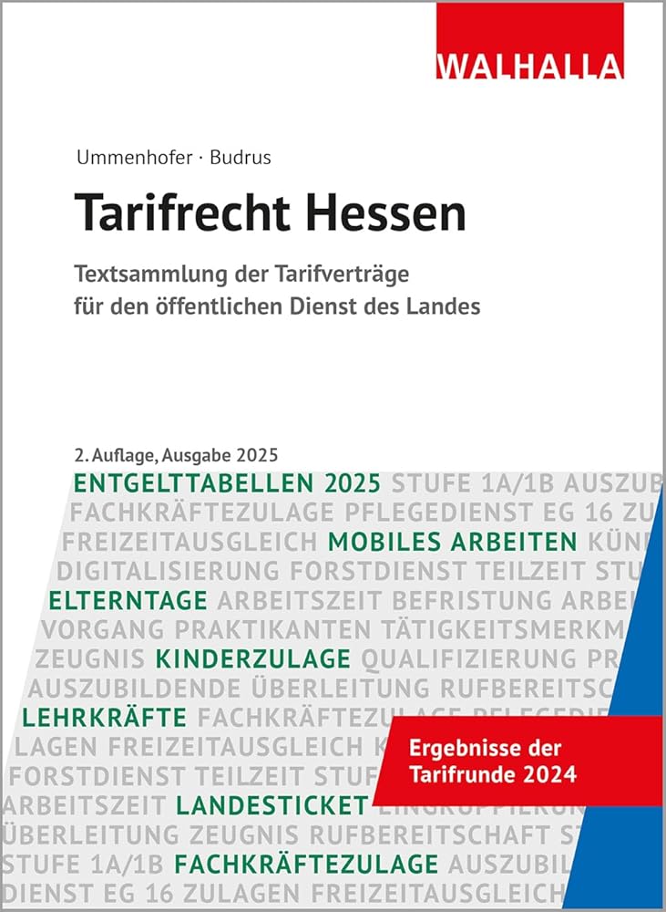 Tarifrecht Hessen: Textsammlung der Tarifverträge für den öffentlichen Dienst des Landes cover image