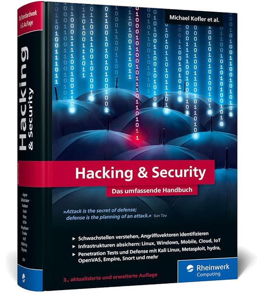 Hacking u. Security: Das umfassende Hacking-Handbuch mit über 1.000 Seiten Profiwissen. 3., aktualisierte Auflage des IT-Standardwerks cover image