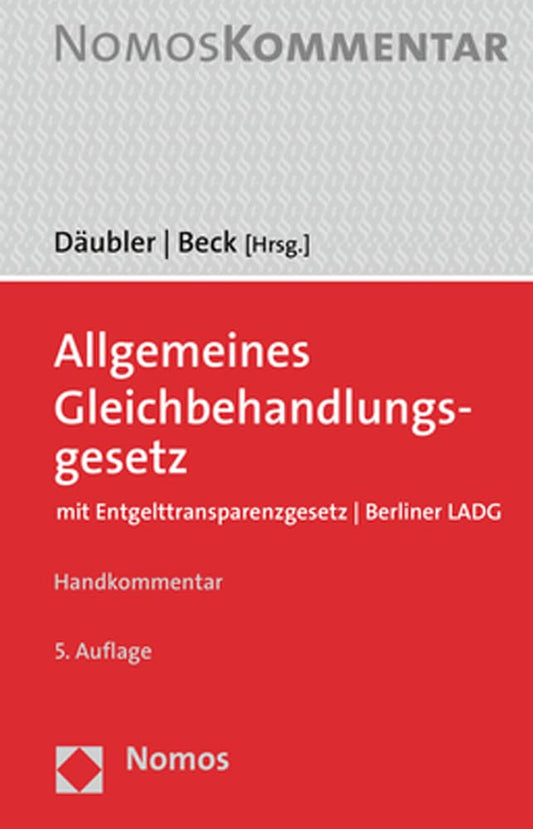 Allgemeines Gleichbehandlungsgesetz: mit Entgelttransparenzgesetz | Berliner LADG cover image